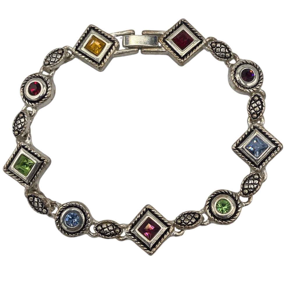 PREMIER DESIGNS Multi-Color Silver tone Rhinestone Bracelet